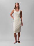 Grey Ribbed Sleeveless Mini Dress  Women