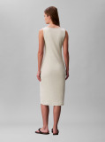 Grey Ribbed Sleeveless Mini Dress  Women