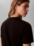 Black Colour-Blocked Logo T-Shirt Dress  Women