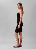 Black Logo Waistband Bodycon Mini Dress  Women