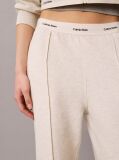 Beige Logo Waistband Wide Leg Joggers  Women