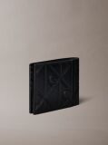 Black Embossed Emblem Leather Billfold Wallet  Men