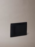 Black Leather Vertical Card Holder  Men