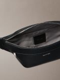 Black Metal Logo Bum Bag  Men