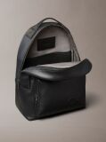 Black Round Backpack  Men