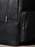 Black Round Backpack  Men