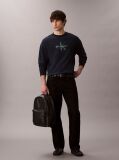 Black Round Backpack  Men