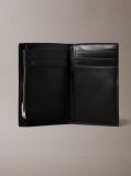 Black Pebbled Leather RFID Wrist Strap Wallet  Women