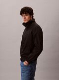 Black Stand-Up Collar Zip-Thru Windbreaker  Men
