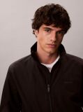 Black Stand-Up Collar Zip-Thru Windbreaker  Men