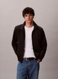 Black Stand-Up Collar Zip-Thru Windbreaker  Men