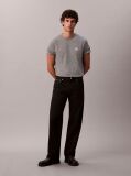 Grey Cotton Badge T-shirt  Men