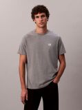 Grey Cotton Badge T-shirt  Men