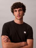 Black Cotton Badge T-shirt  Men