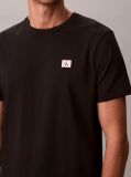 Black Cotton Badge T-shirt  Men