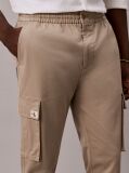 Khaki Skinny Twill Cargo Pants  Men