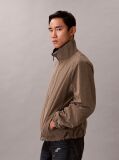 Brown Long-Sleeve Nylon Reversible Jacket  Men