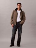 Brown Long-Sleeve Nylon Reversible Jacket  Men