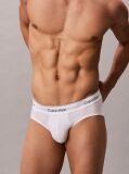 White 3 Pack Briefs - Icon Cotton Stretch  Men