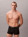 Black 3 Pack Trunks - Icon Cotton Stretch  Men