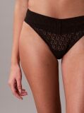 Black Thong - Icon Logo Lace  Women
