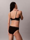 Black Longline Balconette Bra - Icon Cotton Modal  Women