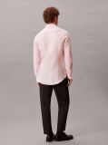 Pink Slim Linen Blend Shirt  Men