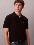 Black Cotton Piqué Polo Shirt  Men