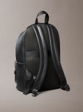 Black Micro Pebble Round Backpack  Men