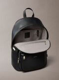 Black Micro Pebble Round Backpack  Men