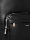 Black Micro Pebble Round Backpack  Men