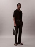 Black Emblem Embossed Reporter Bag  Men