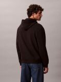 Black Relaxed Monogram Hoodie  Men
