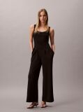Black Scuba Crepe Sleeveless Jumpsuit  Women