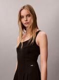 Black Scuba Crepe Sleeveless Jumpsuit  Women