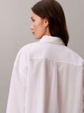 White Cropped Fit Poplin Shirt  Women