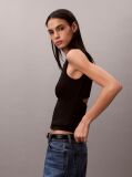 Black Logo Label Tank Top  Women