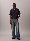 Blue Casual Monologo Polo Shirt  Men