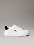 White Leather Signature Logo Trainers  Men