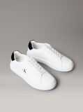 White Leather Signature Logo Trainers  Men