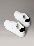 White Leather Signature Logo Trainers  Men