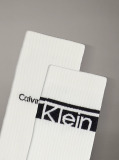 White 2 Pack Logo Stripe Crew Socks  Men