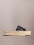 Black Ebeth - Platform Espadrille Sliders  Women