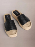 Black Ebeth - Platform Espadrille Sliders  Women
