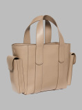 Beige Small Jacquard Logo Tote Bag  Women
