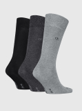 Grey 3 Pack Classic Socks  Men