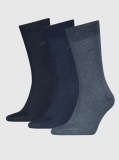 Blue 3 Pack Classic Socks  Men