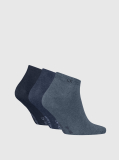 Blue 3 Pack Sneaker Socks  Men