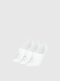 White 3 Pack Invisible Socks  Women