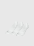 White 3 Pack Invisible Socks  Women